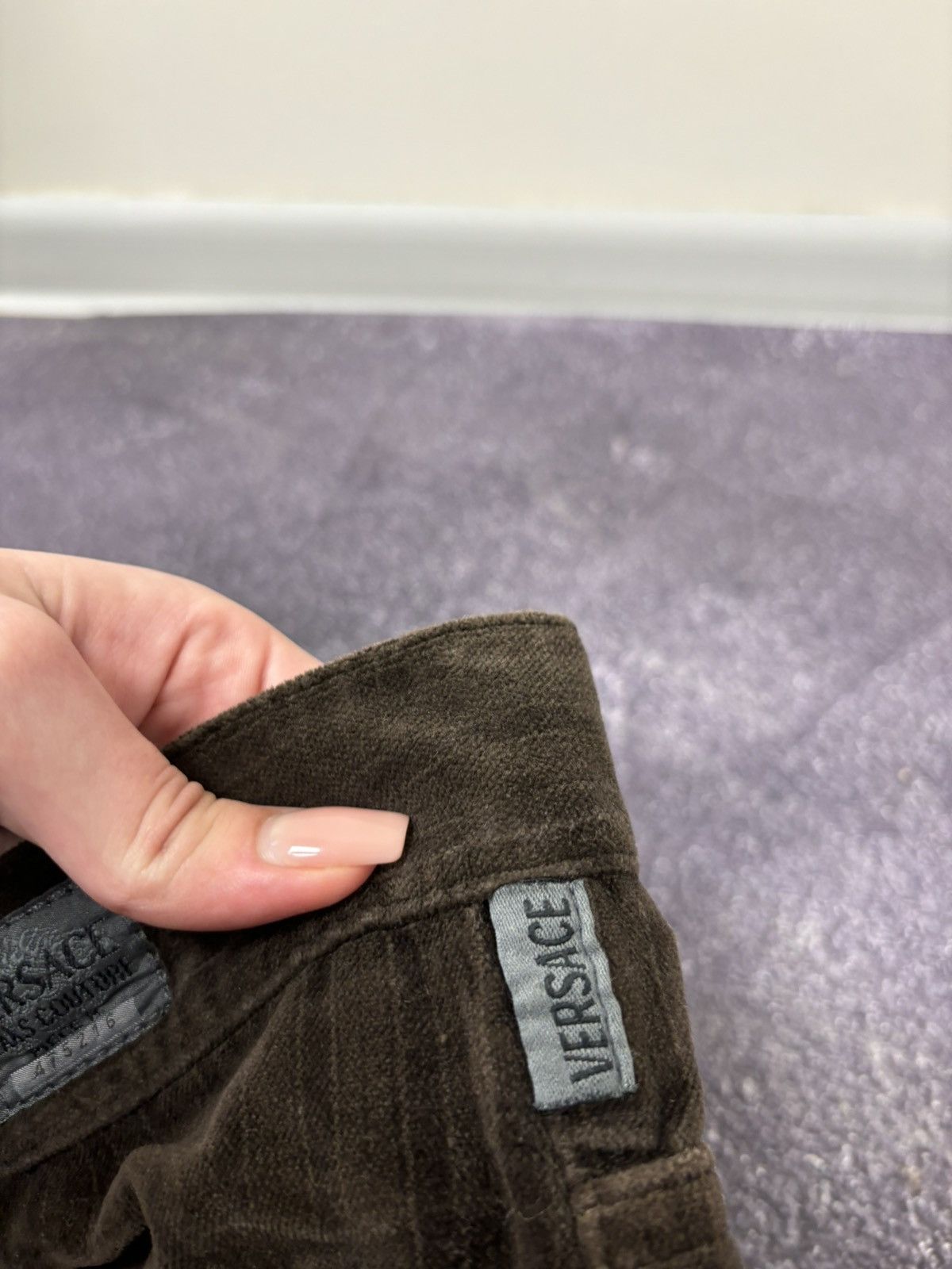 Versace Vintage Versace Jeans Couture Velvet Striped Luxury Pants Size US 32 / EU 48 - 11 Thumbnail