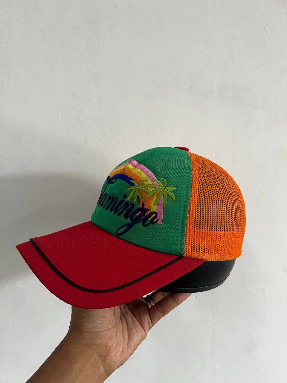 If Six Was Nine Flamingo Embroidery Trucker Hat Size ONE SIZE - 3 Thumbnail