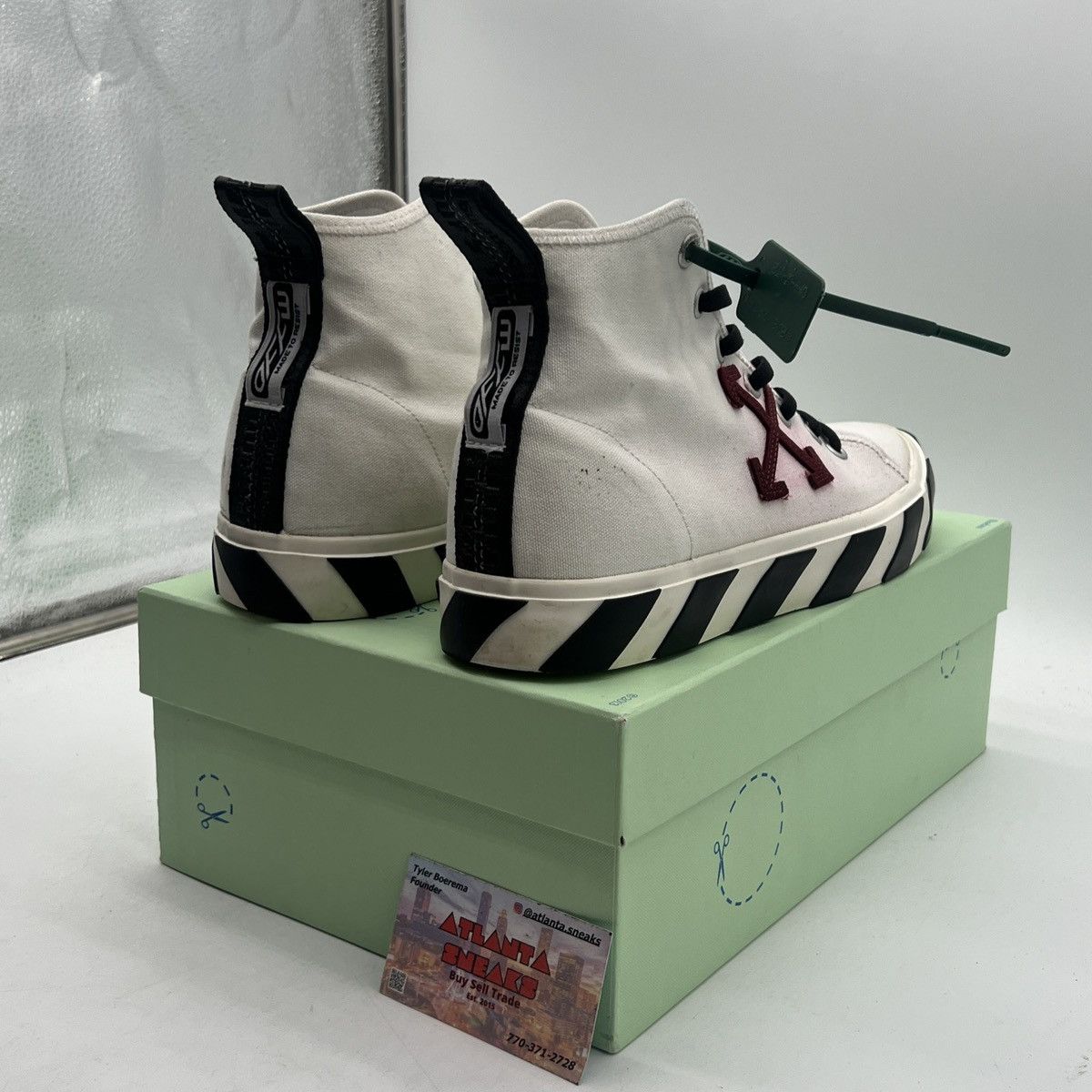 Off-White Off white vulc sneaker mid white burgundy Size US 12 / EU 45 - 5 Thumbnail