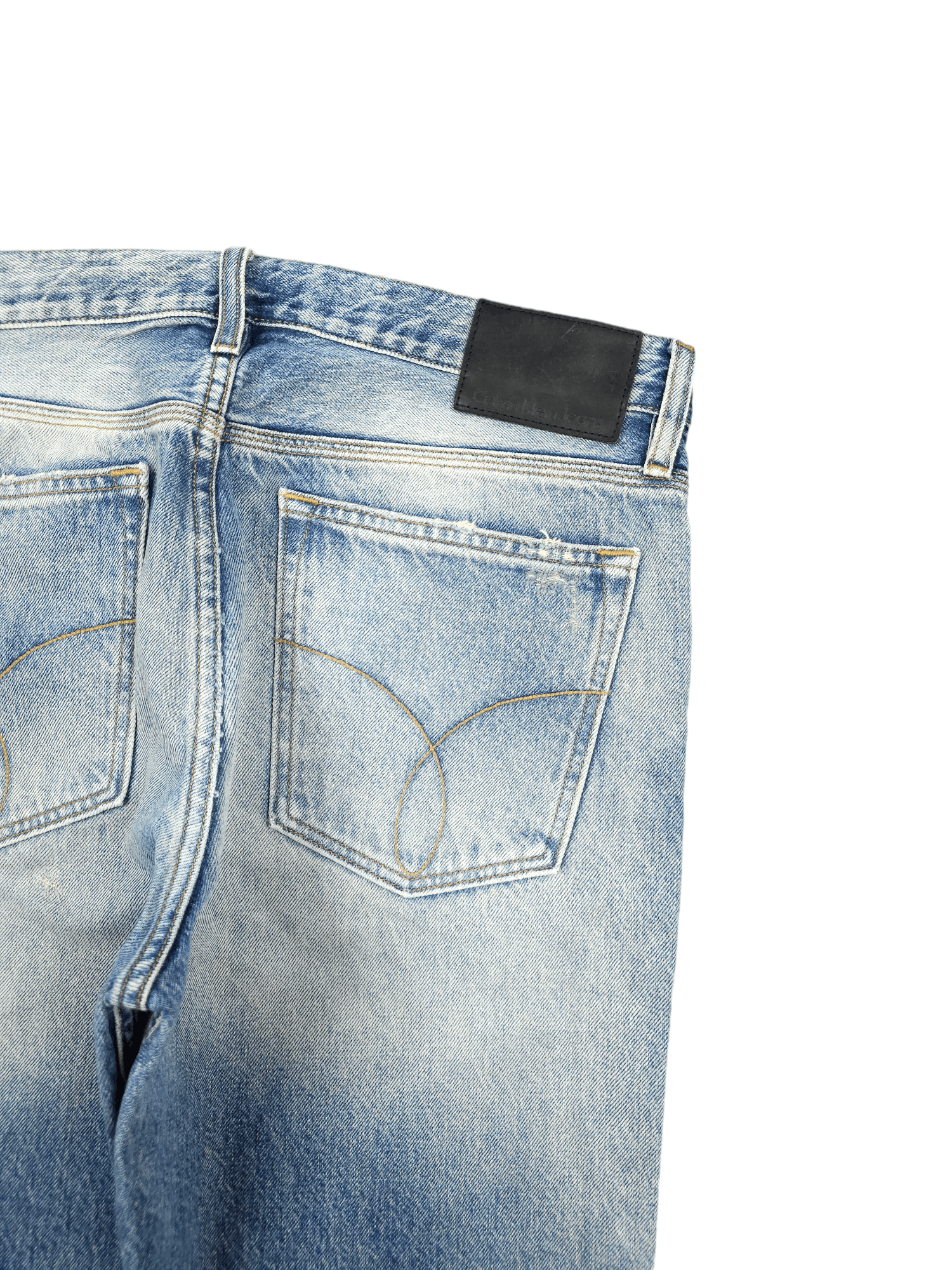Calvin Klein × Japanese Brand 💎 Size 33/34 Calvin Klein Distressed Ripped Straight Jeans Size US 33 - 13 Thumbnail