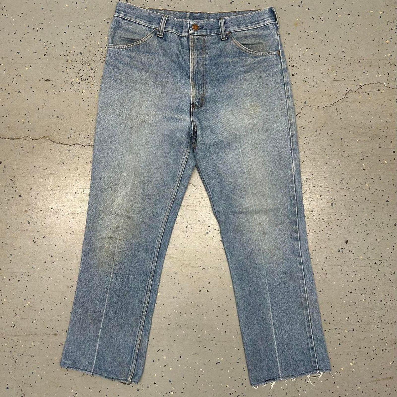 Sears VTG 70s Sears thumbs up Faded blue jeans with a relaxed fit Size US 34 / EU 50 - 1 Thumbnail