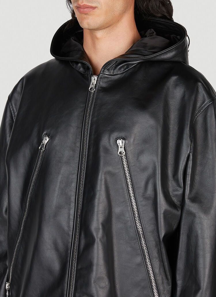 Maison Margiela Maison Margiela MM6 Leather Hooded Jaket Size US L / EU 52-54 / 3 - 5 Thumbnail