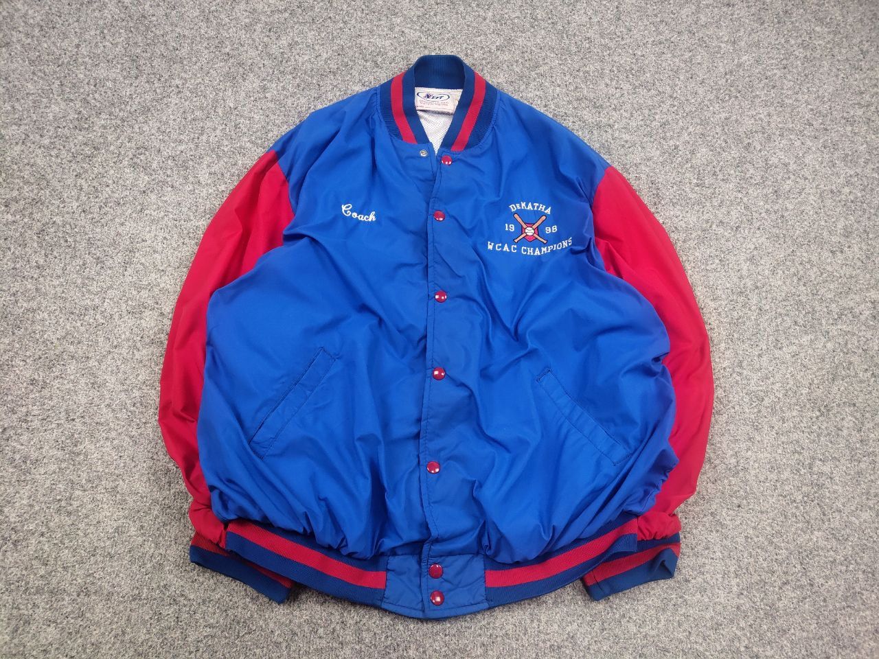 NEFF Vintage 80's NEFF Dematha Baseball Varsity Jacket Bomber Size US XL / EU 56 / 4 - 3 Thumbnail