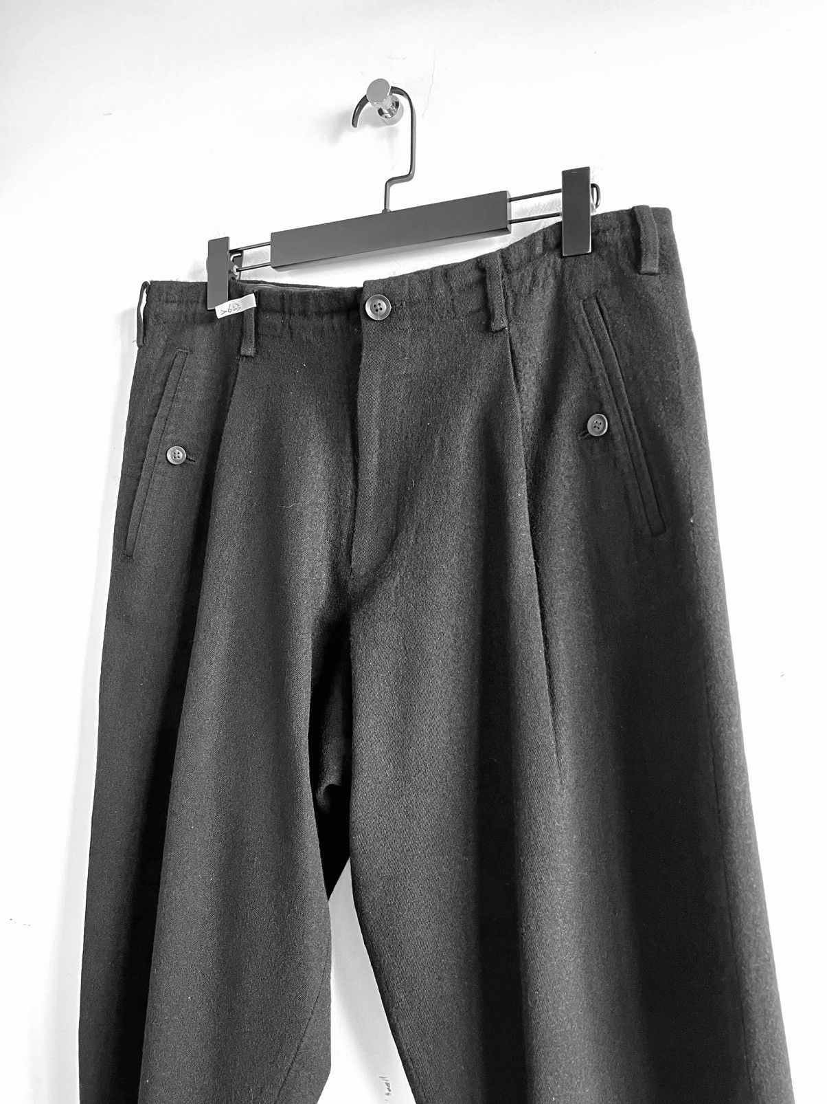 Yohji Yamamoto Yohji Yamamoto Pour Homme 1Tuck Wool Width Pants Size US 30 / EU 46 - 3 Thumbnail
