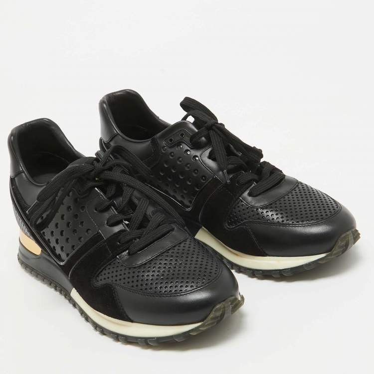 Louis Vuitton Louis Vuitton Black Perforated Run Away Sneakers Size US 6.5 / EU 39-40 - 4 Thumbnail
