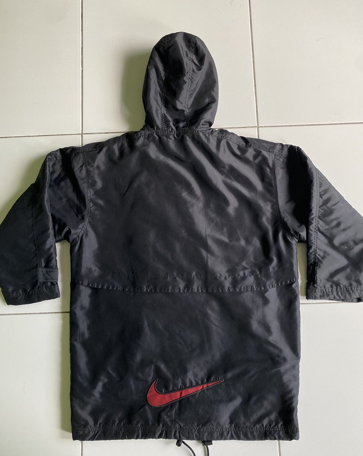 Nike Vintage Nike swoosh Fleece Hoodie Black Jacket Size US L / EU 52-54 / 3 - 2 Thumbnail