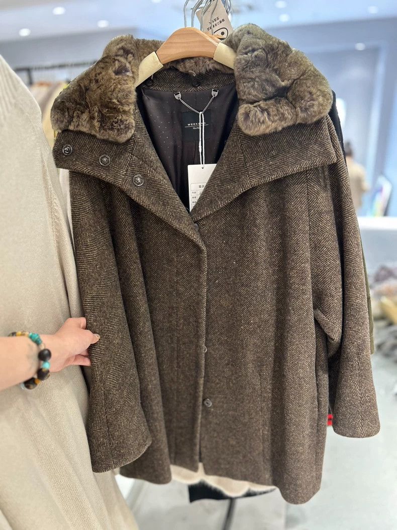 Max Mara Max Mara Wool coat with detachable rabbit fur collar Size S / US 4 / IT 40 - 1 Thumbnail