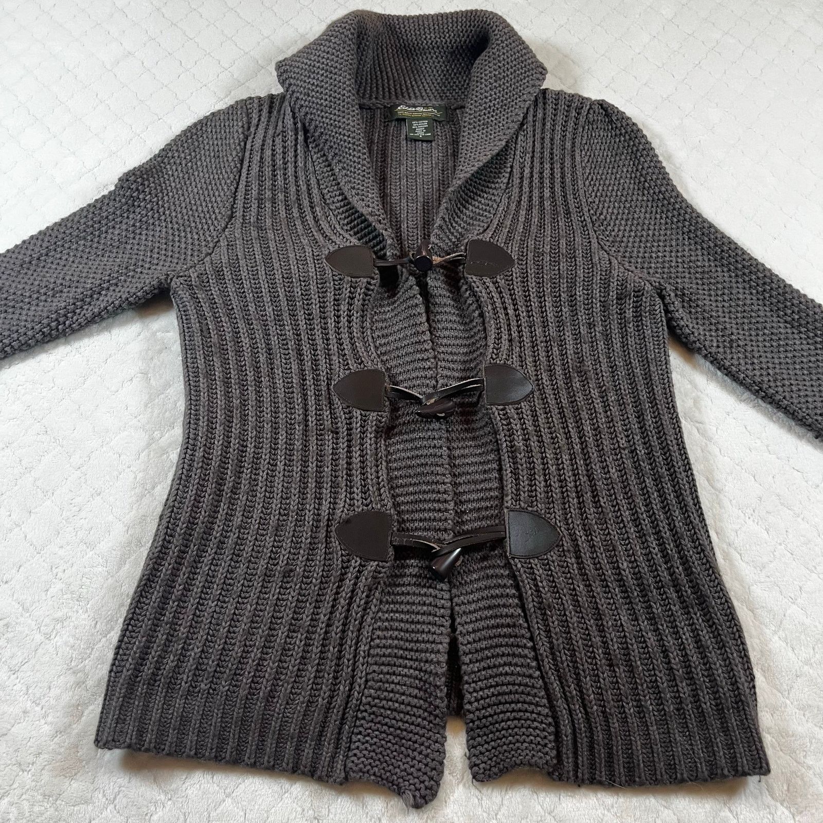 Eddie Bauer Eddie Bauer 10% Angora Chunky Knit Toggle Cardigan Size S / US 4 / IT 40 - 1 Thumbnail
