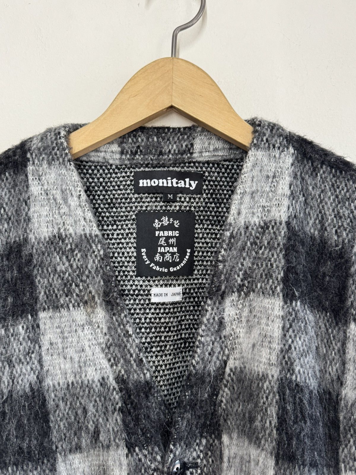 Monitaly Monitaly x Minami Shoten Plaid Mohair Cardigan M Japan Size US M / EU 48-50 / 2 - 3 Thumbnail
