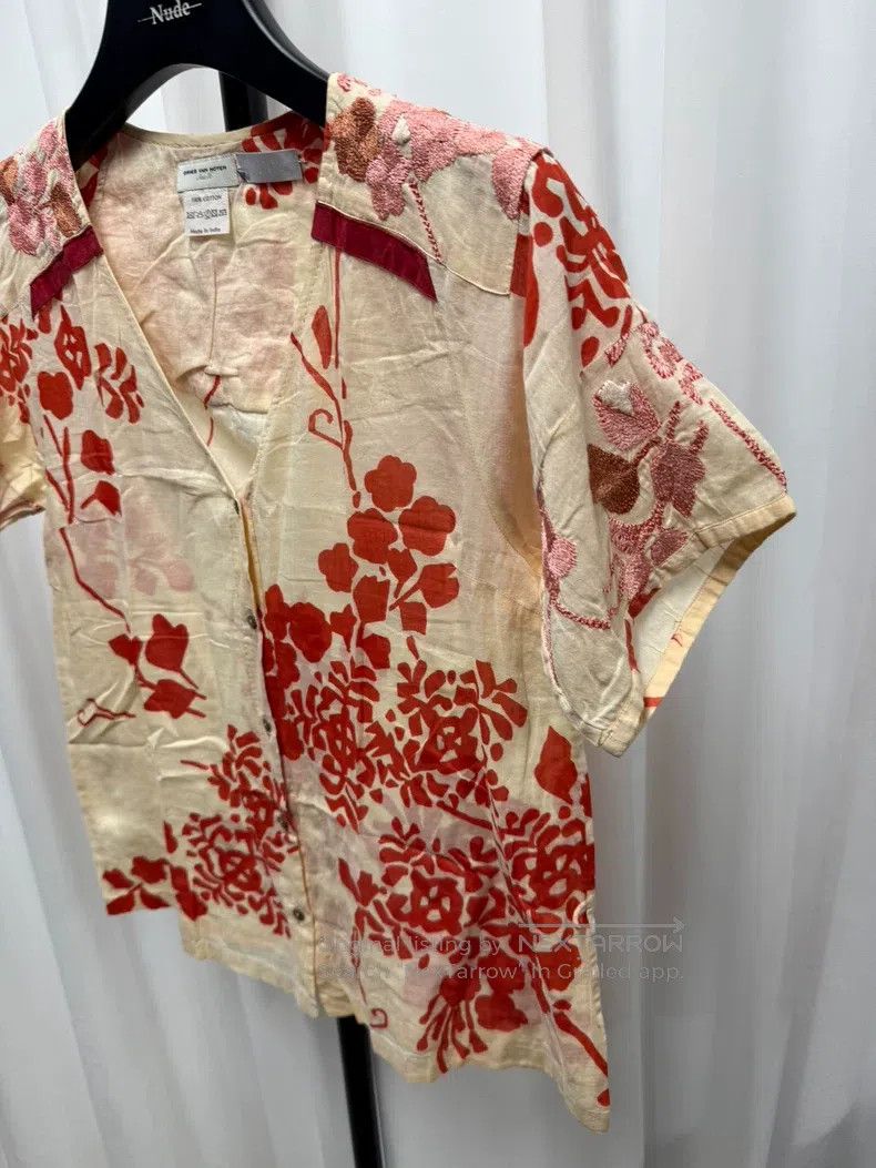 Dries Van Noten Dries Van Noten size:36 Embroidered Flower Short-Sleeve To Size S / US 4 / IT 40 - 2 Thumbnail