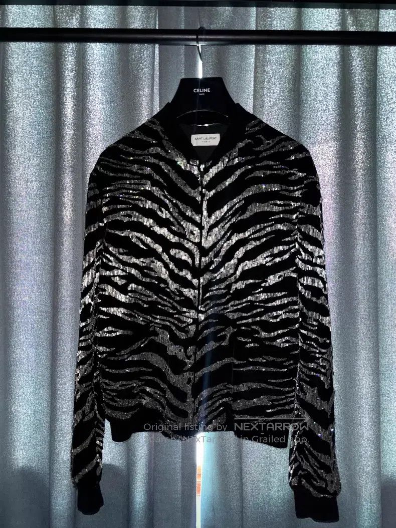 Saint Laurent Paris Saint Laurent Paris Tiger print silver scale armor Size US S / EU 44-46 / 1 - 1 Thumbnail