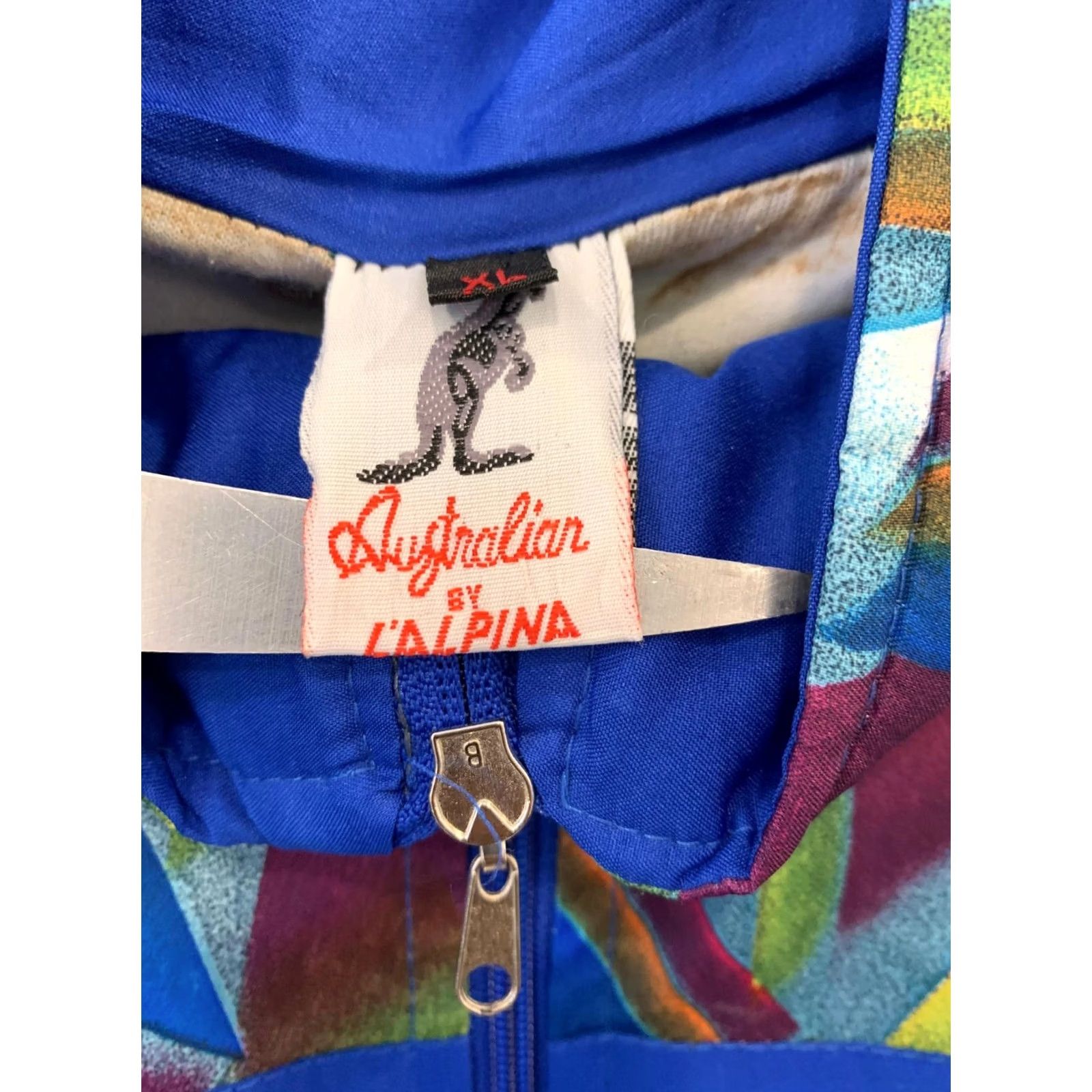 Vintage VINTAGE Australian by L’Alpina Gabber Track Jacket XL Blue Geometric Mens Windbreaker 90s Curl 230 Size US XL / EU 56 / 4 - 3 Thumbnail