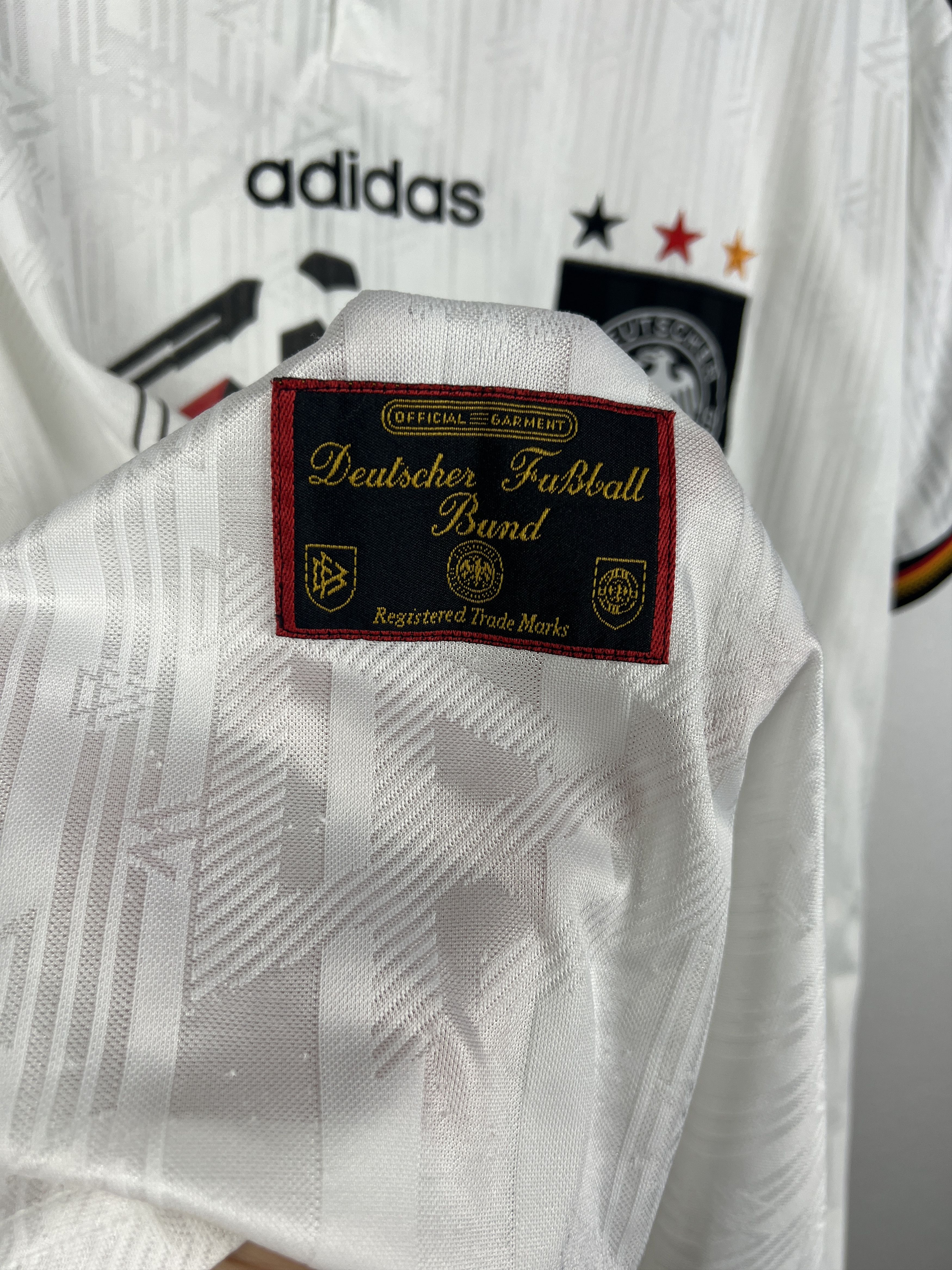 Adidas Germany Home football shirt 1996 Soccer Jersey National Team Size US XXL / EU 58 / 5 - 4 Thumbnail