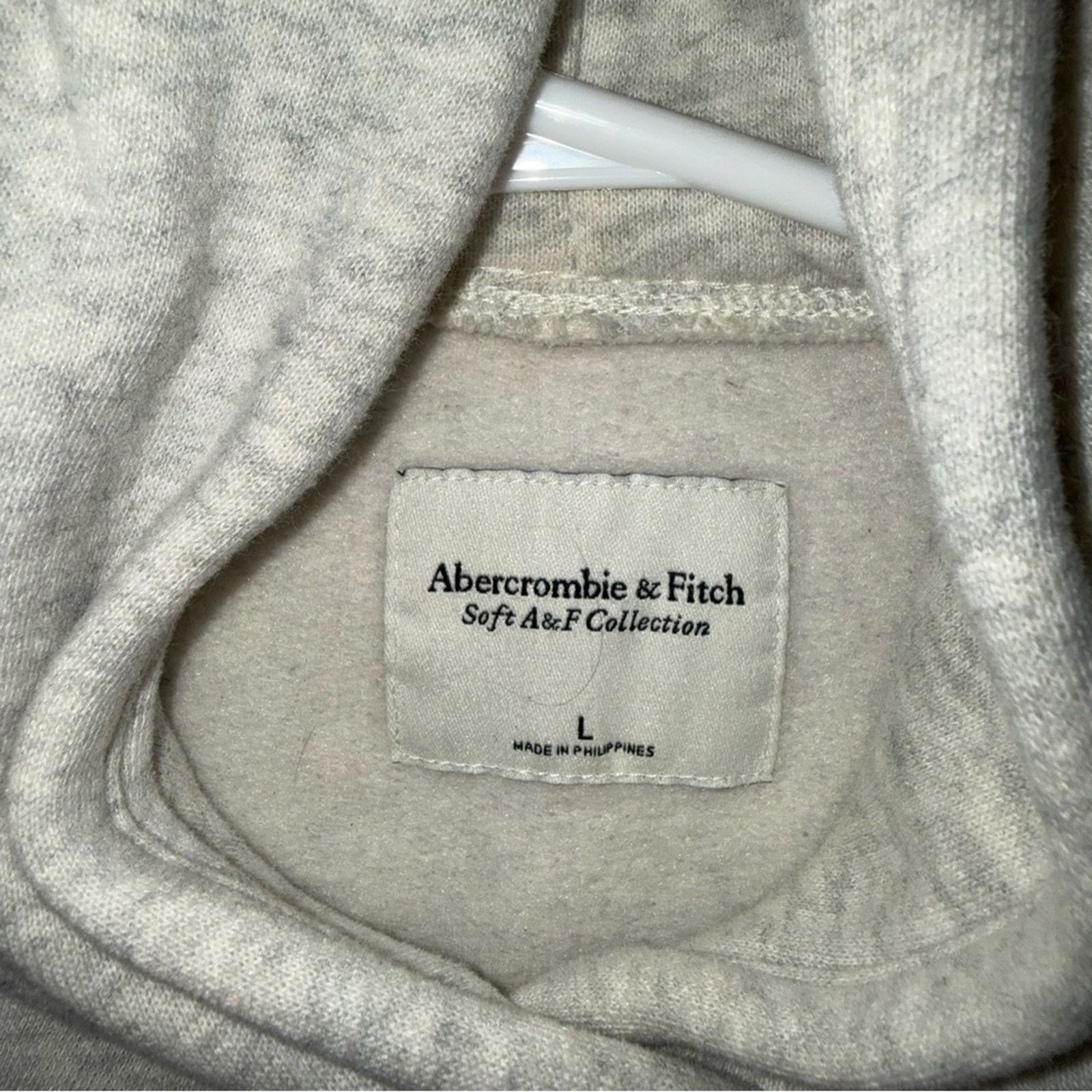 Abercrombie & Fitch Abercrombie & Fitch - Cropped Soft A&F Sweatshirt - Grey, L Size L / US 10 / IT 46 - 4 Thumbnail