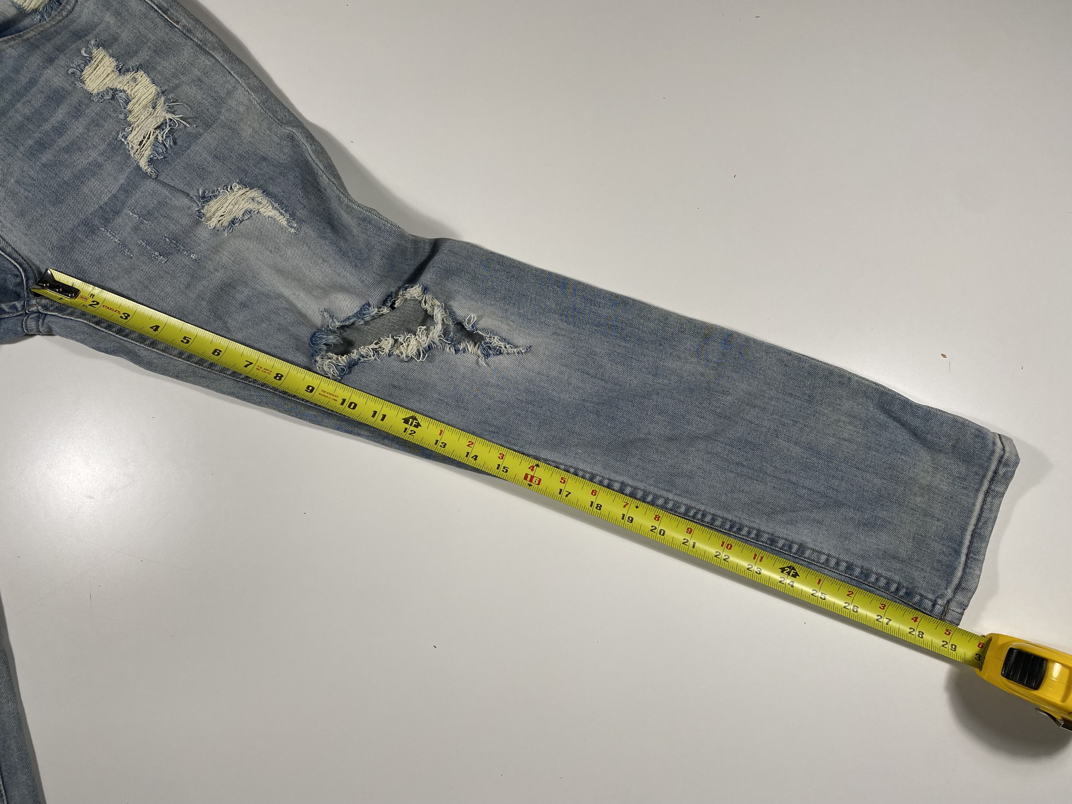 Stampd Stampd Destroyed Light Wash Denim Jeans 32x29 Size US 32 / EU 48 - 9 Thumbnail