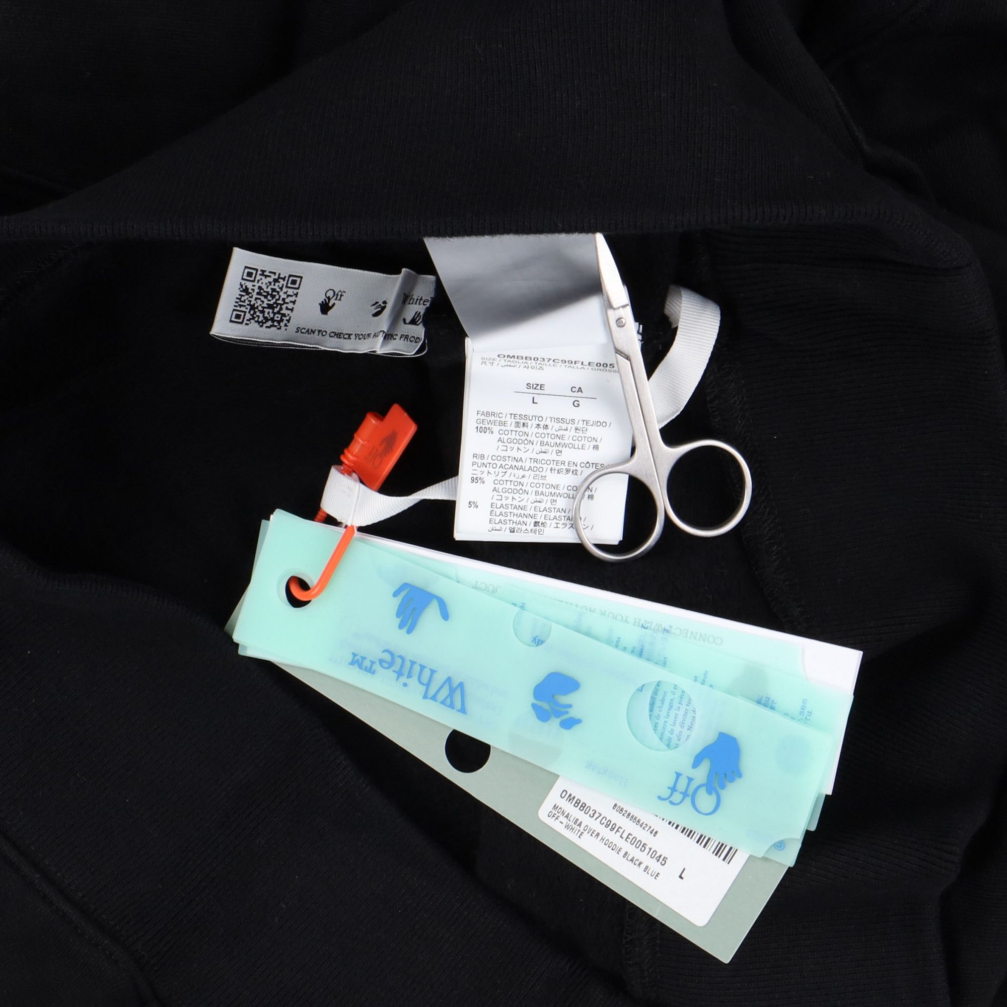 Off-White Black Mona Lisa Logo Oversized Hoodie Size US L / EU 52-54 / 3 - 6 Thumbnail