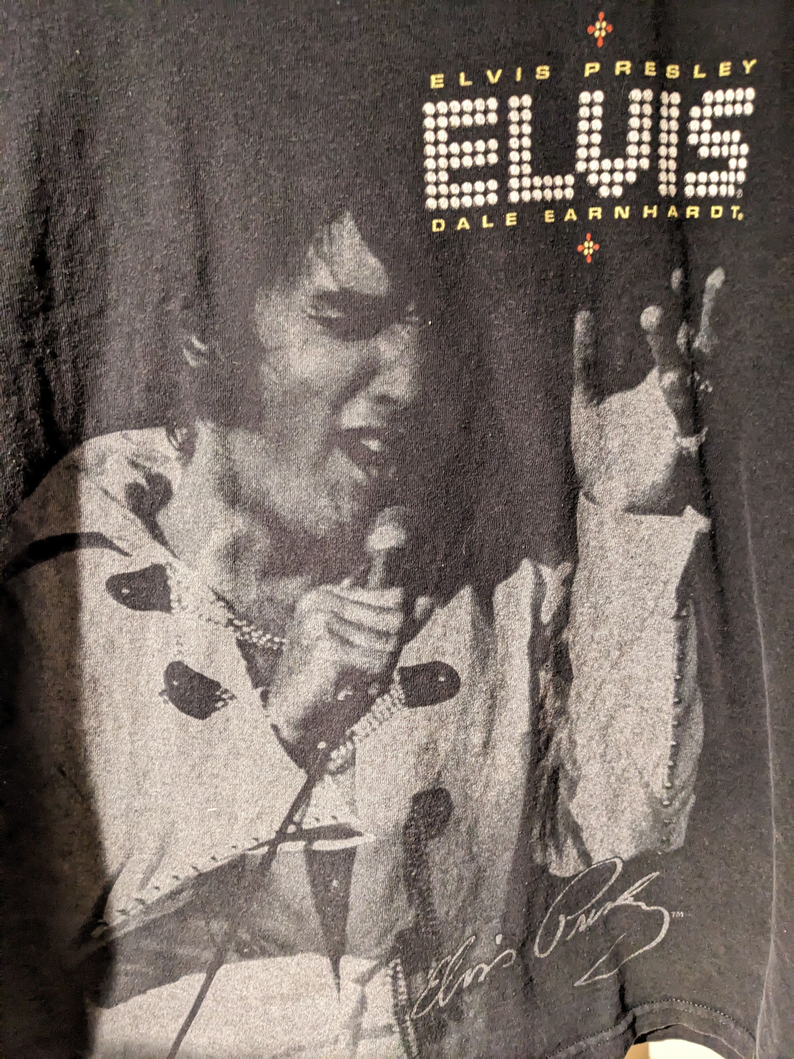 Band Tees × NASCAR × Vintage Vintage 2008 Elvis Presley Dale Earnhardt Nascar T-Shirt Size US L / EU 52-54 / 3 - 2 Thumbnail