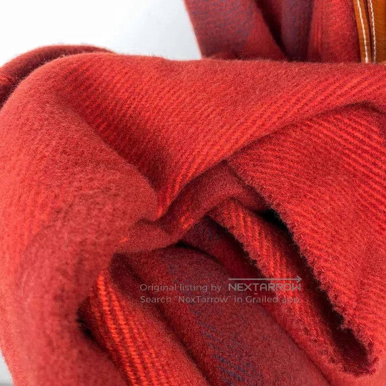 Hermes Hermes Fringed shawl, dark red Size ONE SIZE - 8 Thumbnail