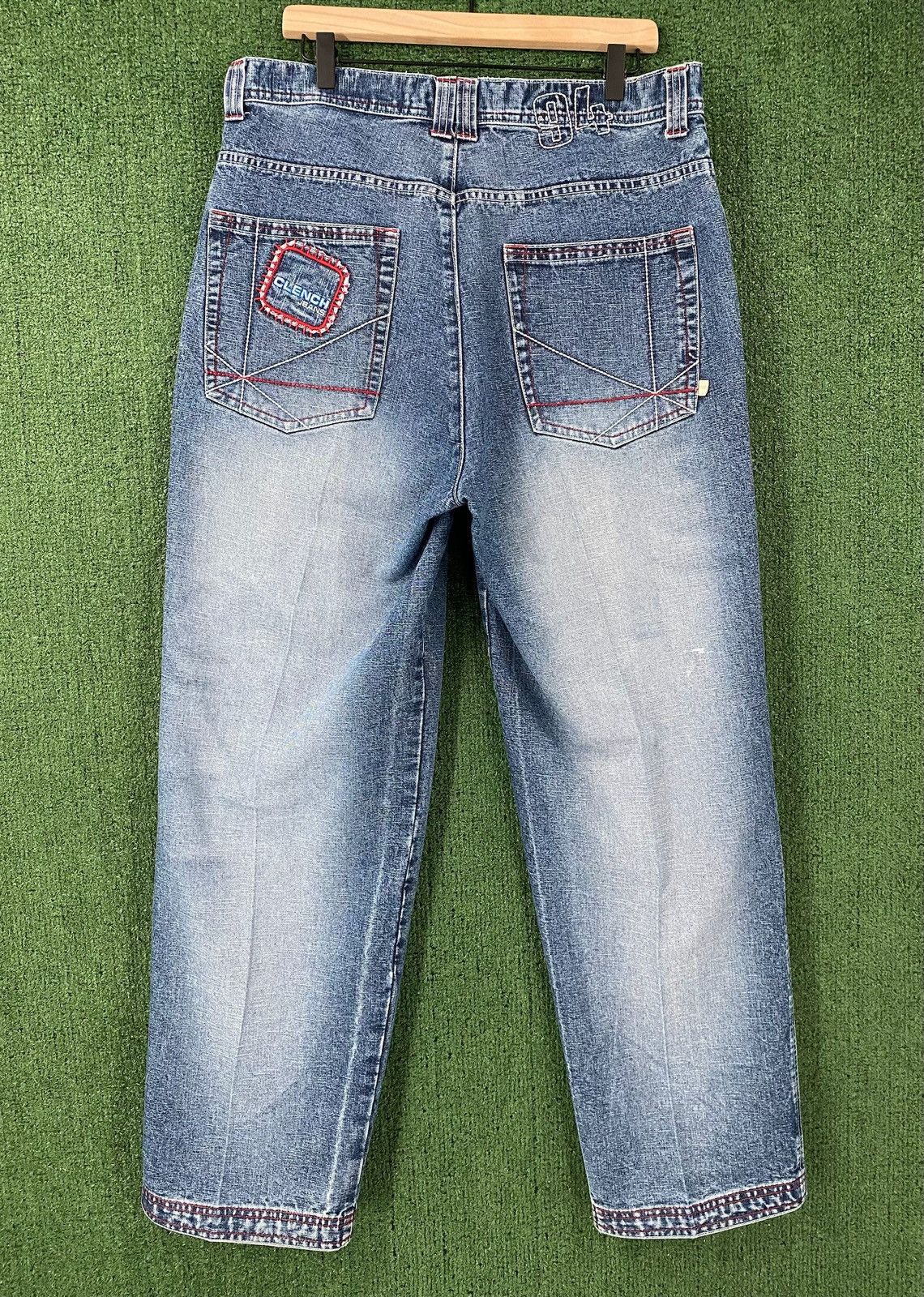 Clench 90’s Clench Jeans Co Patchwork Baggy Jeans 34”x 31” Size US 34 / EU 50 - 5 Thumbnail
