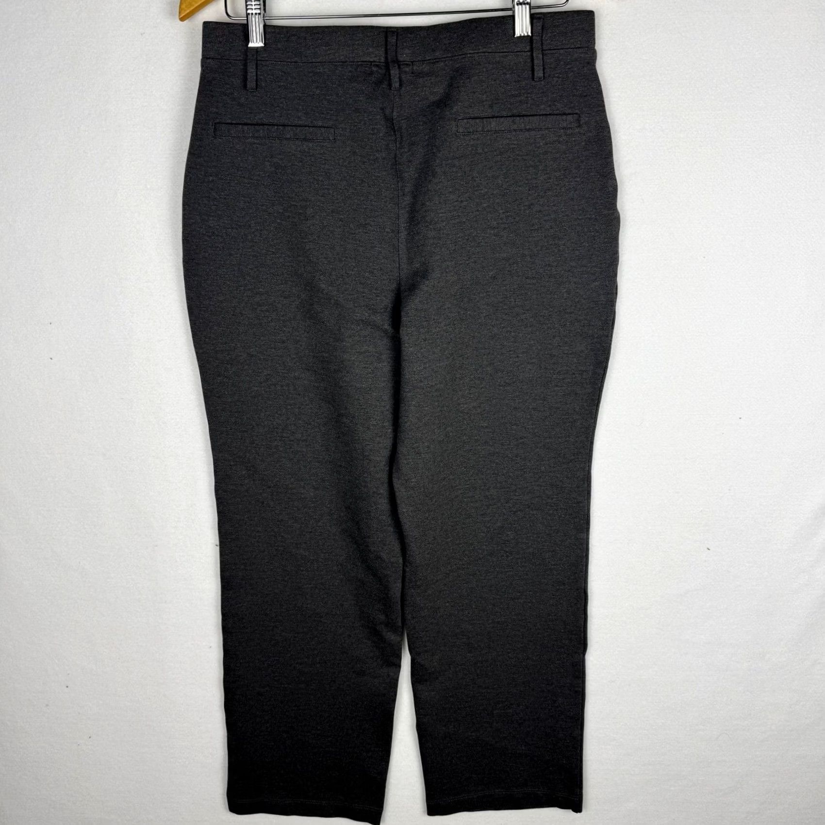 Quince Quince Pants Charcoal Grey Womens Size L Straight Leg Ultra-Stretch Ponte Size 36" / US 14 / IT 50 - 2 Thumbnail