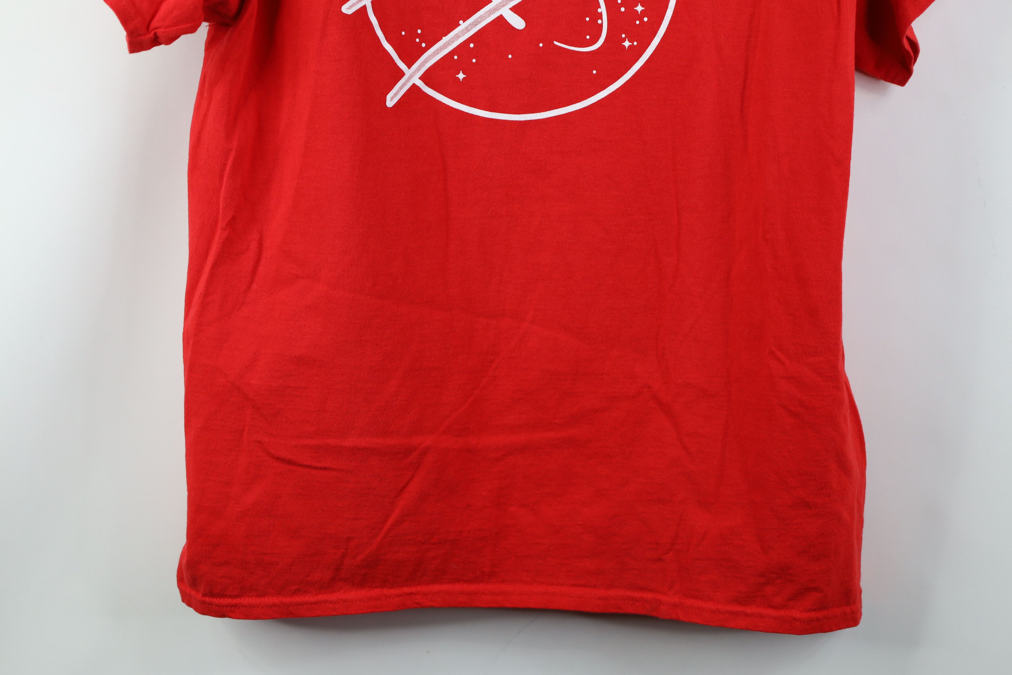 Gildan Vintage Y2K Spell Out NASA Space Short Sleeve T-Shirt Red Size US L / EU 52-54 / 3 - 3 Thumbnail