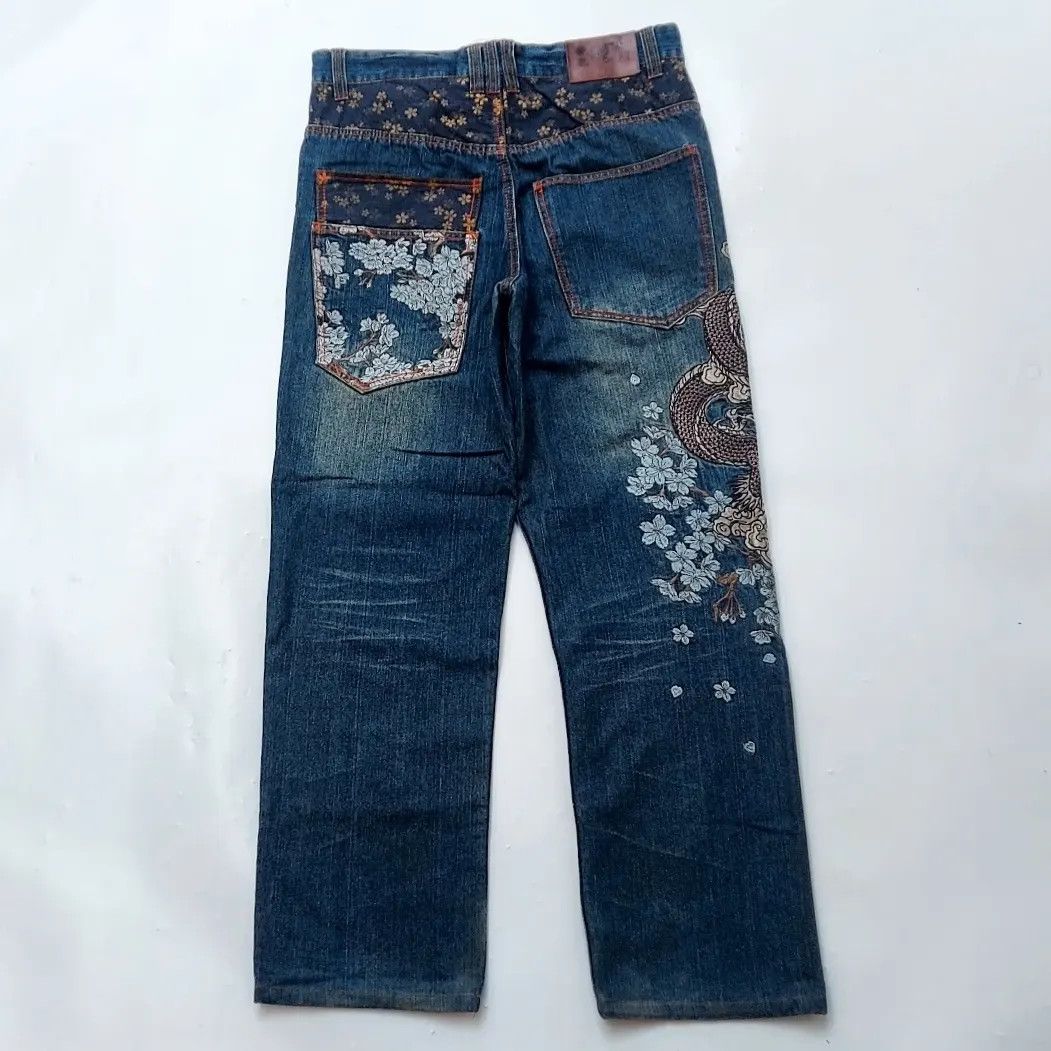 Designer × Japanese Brand Vintage Karakuri Tamashi Dragon Ryu Tatto Art Size US 32 / EU 48 - 3 Thumbnail