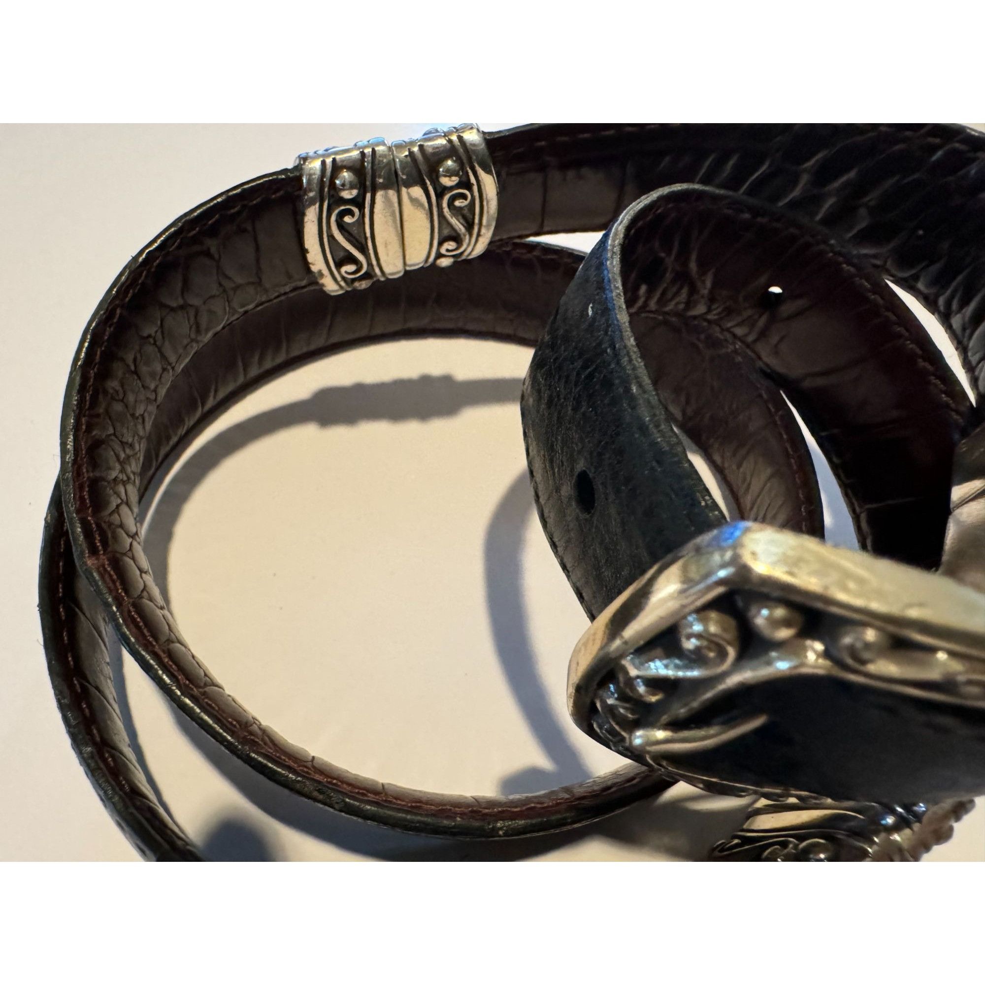 Brighton Ladies Brighton Size 4/L Reversible Stunning Black Leather Size ONE SIZE - 5 Thumbnail