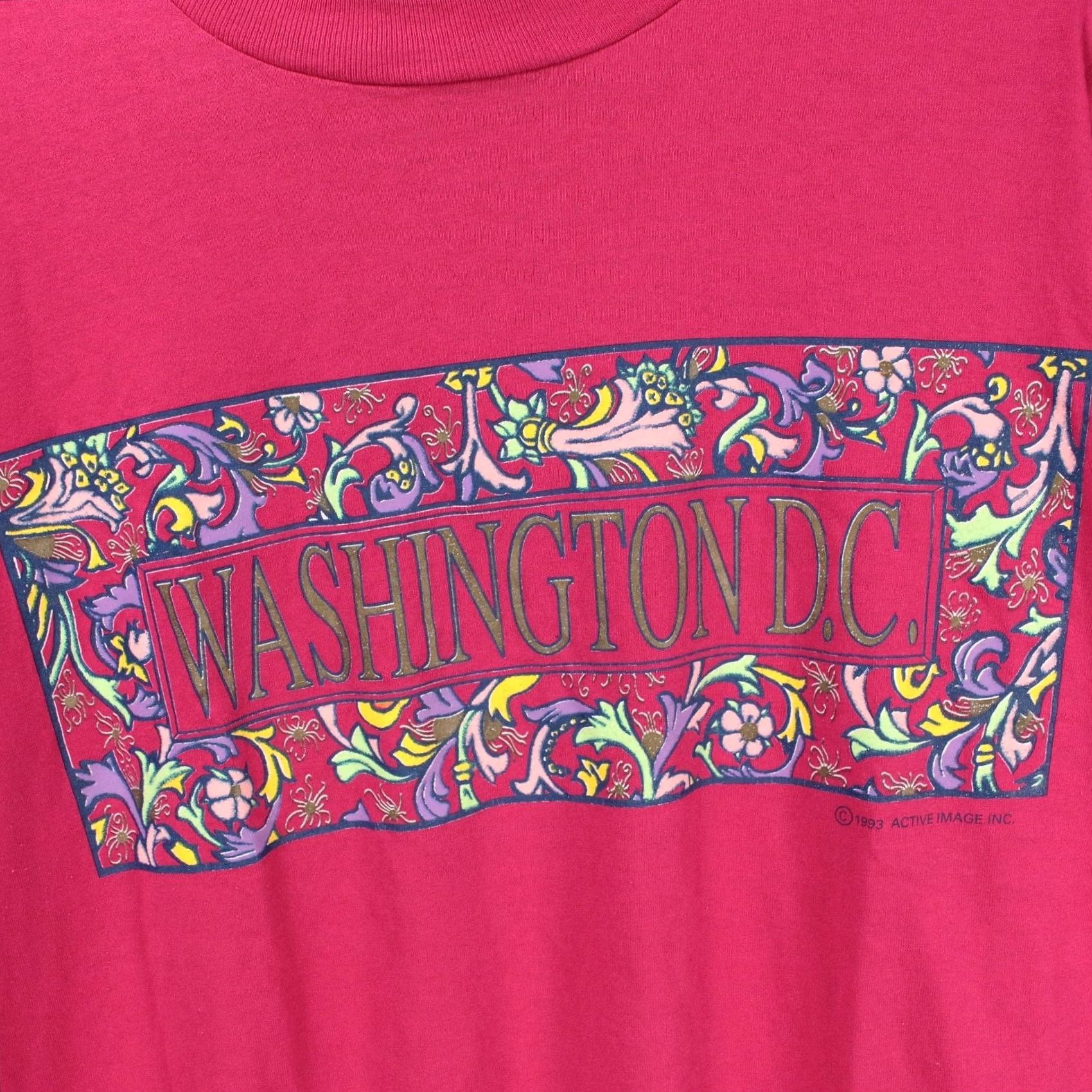 Vintage VTG Screen Stars T-Shirt Washington DC 1993 USA Made Single Stitch Stars XL Mens Shirt Size US XL / EU 56 / 4 - 2 Thumbnail
