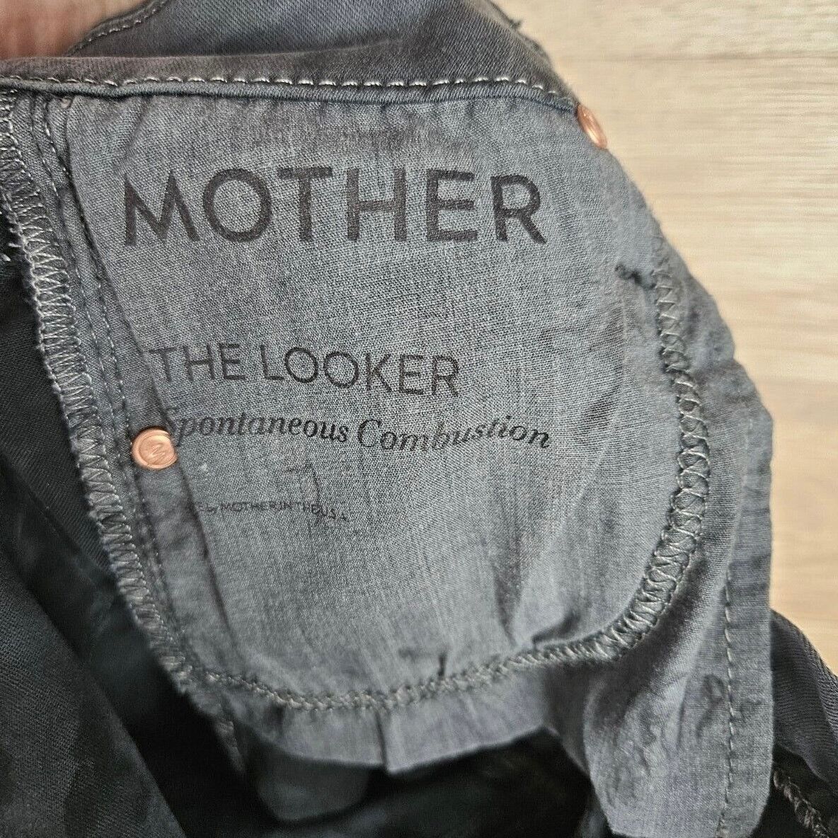 MOTHER Mother The Looker Spontaneous Combustion Gray Tie Dye Jeans Size 25" / US 0 / IT 36 - 9 Thumbnail