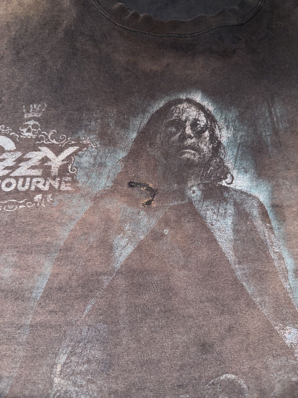 Rap Tees SUPER FADED: Y2K OZZY OSBOURNE Black Rain Graphic Rock Tee Size US XL / EU 56 / 4 - 8 Thumbnail