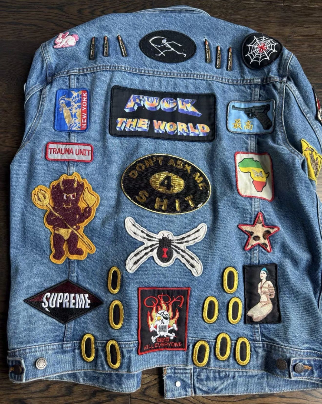Supreme Supreme patches denim Trucker work Jacket Size US XL / EU 56 / 4 - 2 Thumbnail