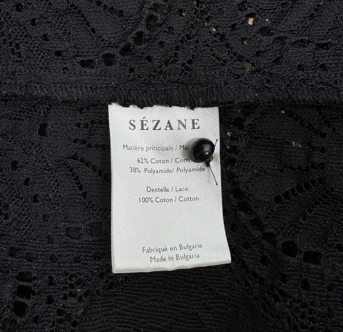 Sezane Sezane Lace Pattern Mock Neck Blouse Cotton size 44 Size L / US 10 / IT 46 - 16 Thumbnail