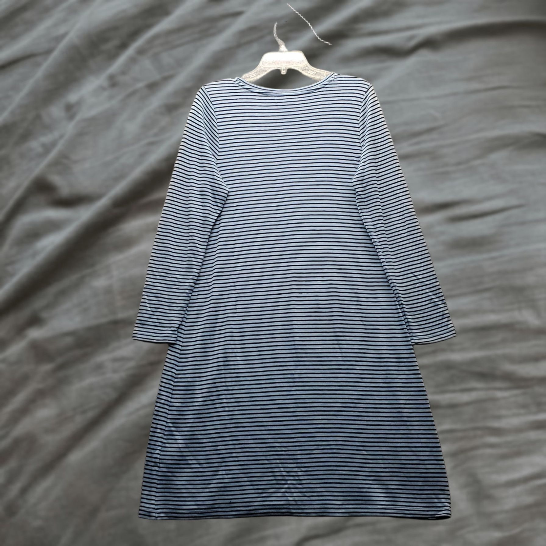 J. Jill J. Jill Womens Midi? Round Neck Jersey Tunic Dress Striped Long Sleeve Multicolor Size M - Pre-owned Size M / US 6-8 / IT 42-44 - 1 Thumbnail