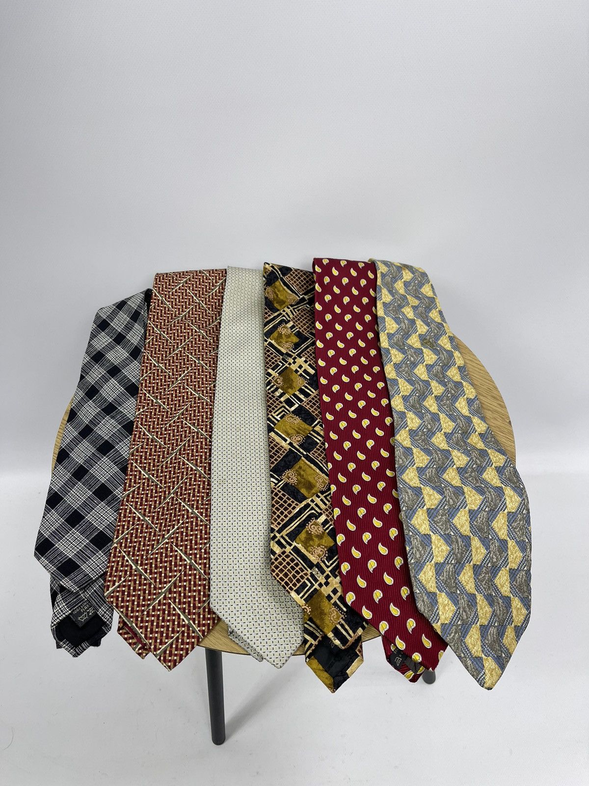 Lot of 6 Ermenegildo Zegna 100% Silk Ties Italy Vintage 90s