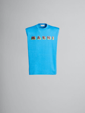 o1srvl11e0724 T-Shirt Vest in Blue