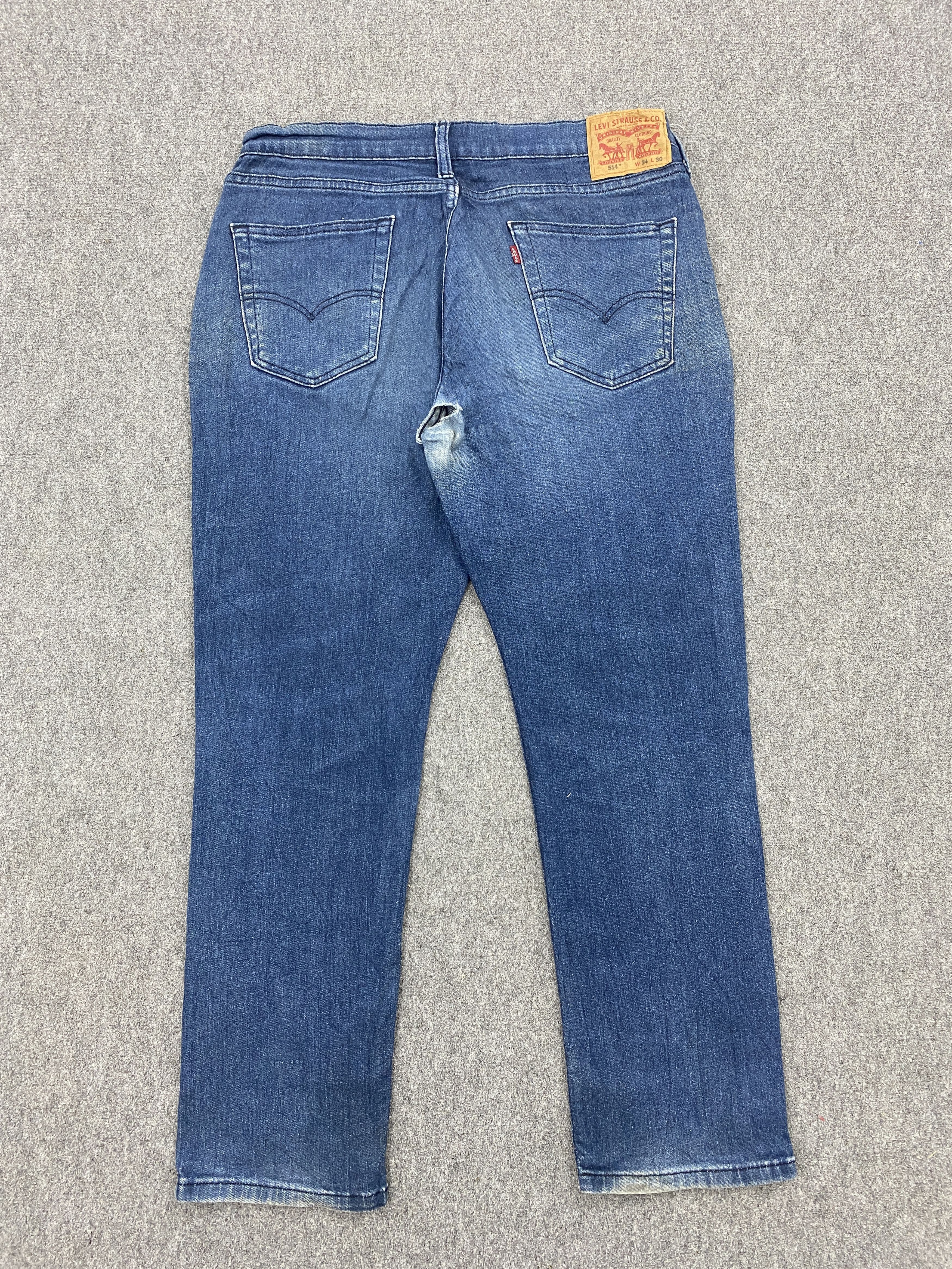 Levi's Vintage Levis 514 Faded Blue Jeans DP2700 Size US 35 - 3 Thumbnail