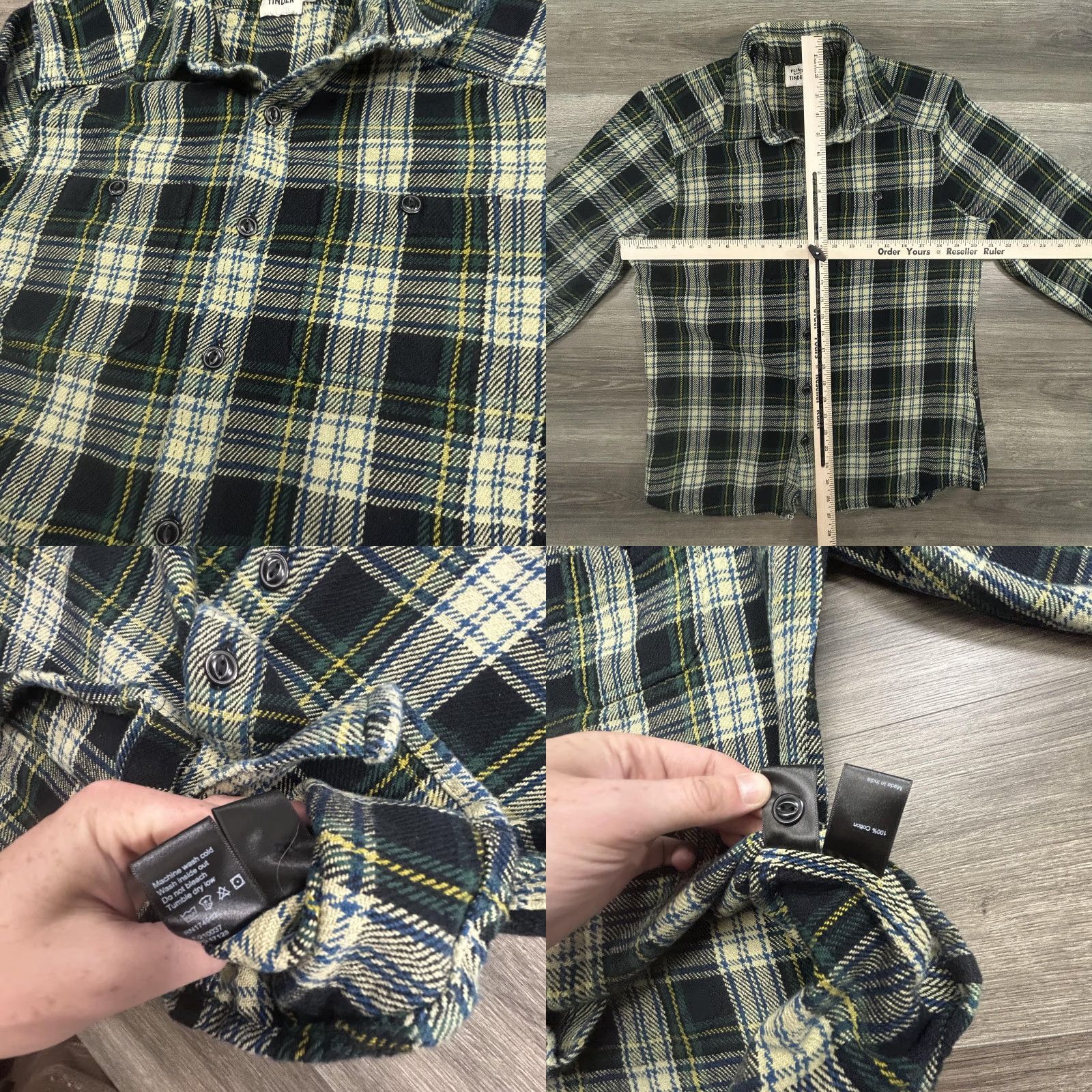 Flint And Tinder Flint And Tinder Flannel Shirt Mens Medium Blue Green Plaid Button Long Sleeve Size US M / EU 48-50 / 2 - 8 Thumbnail