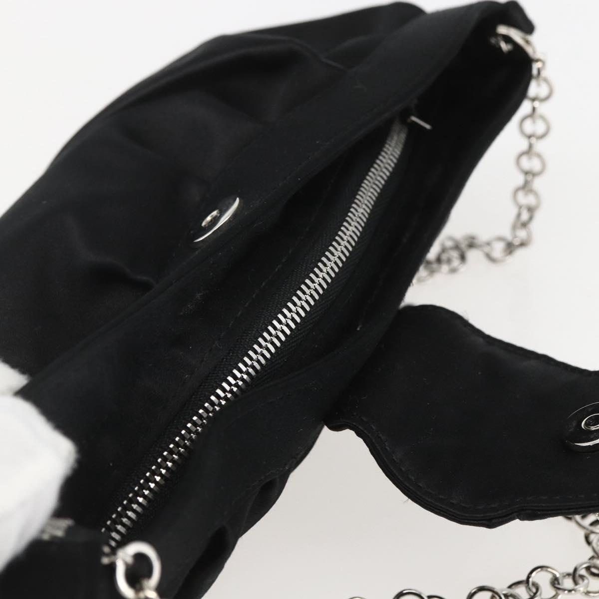 Salvatore Ferragamo Salvatore Ferragamo Satin Gancini Chain Shoulder Bag Black Size ONE SIZE - 7 Thumbnail