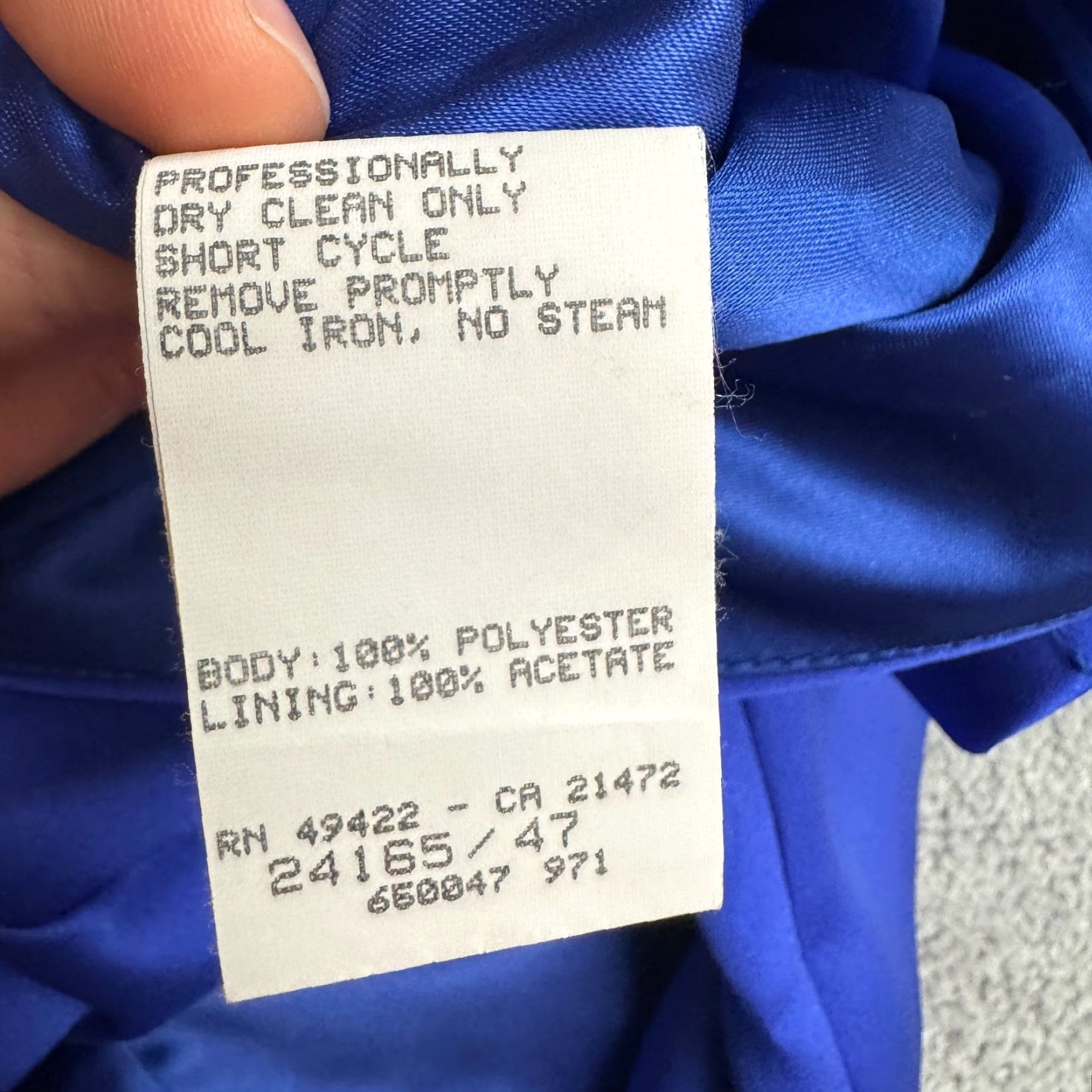 Jessica McClintock VINTAGE Jessica McClintock Dress Womens 6 Mini Cut Out Satin Blue Bow Party 90s Classic Designer Size M / US 6-8 / IT 42-44 - 6 Thumbnail