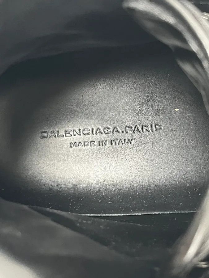 Balenciaga Balenciaga Monochrome Black High Leather Sneakers Size US 6 / EU 39 - 10 Thumbnail