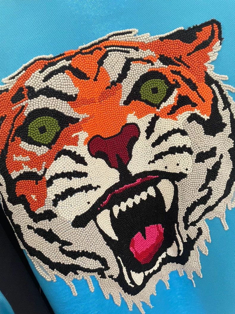 Gucci Gucci Tiger head embroidery contrasting color sports jacket Size US M / EU 48-50 / 2 - 7 Thumbnail