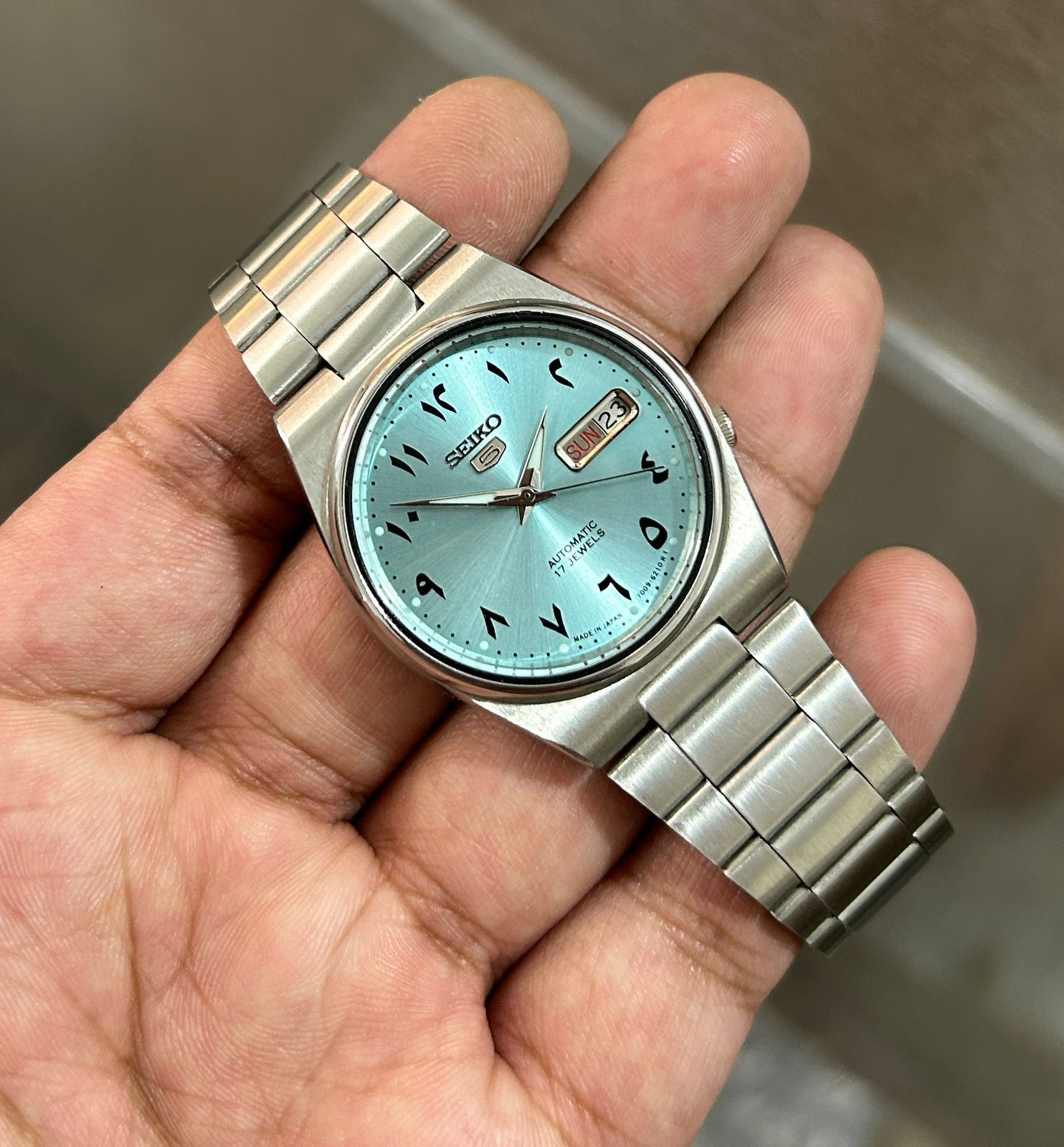 Seiko Vintage Seiko 5 Sky Blue Arabic Dial Automatic Watch Size 36 - 2 Thumbnail