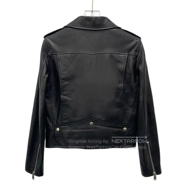 Yves Saint Laurent YSL Black Leather Jacket for Women . Size S / US 4 / IT 40 - 1 Thumbnail