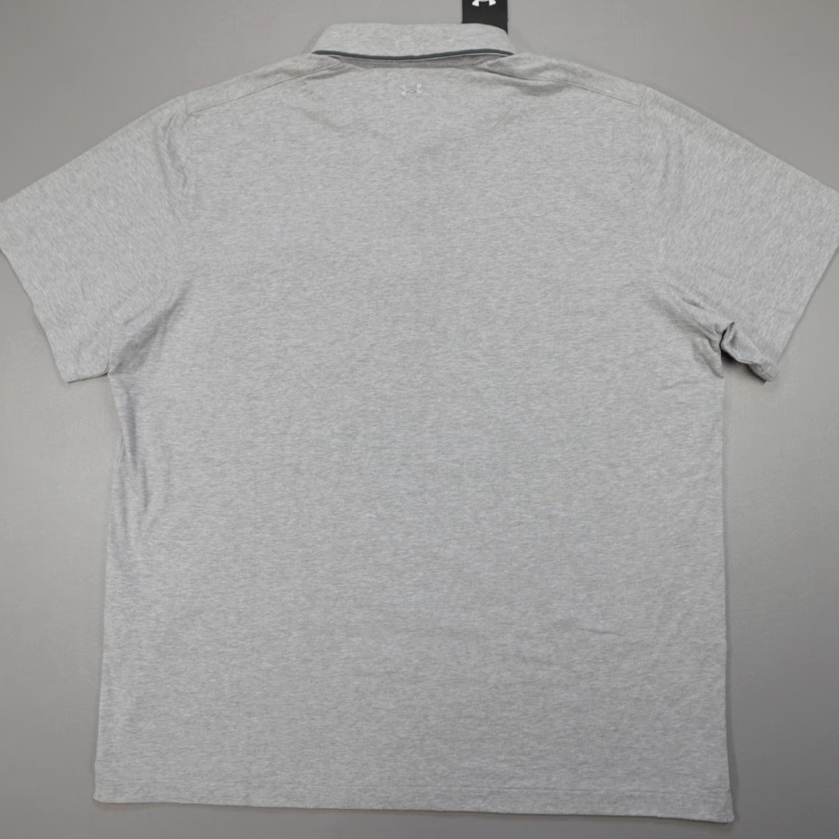 Under Armour Under Armour Polo Cotton Blend 3XL Men Gray Breathable Vanish Luxe Short Sleeve Collared Golf Activewear Logo Embroidered Shirt Size US XXL / EU 58 / 5 - 7 Thumbnail