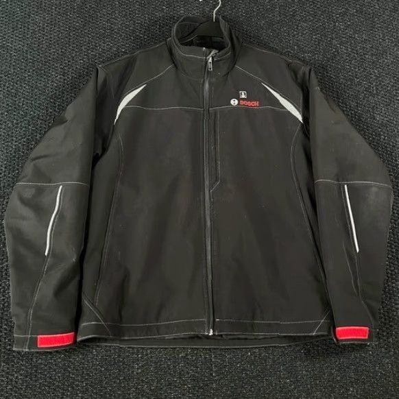 Vintage VINTAGE Bosch Softshell Heated Work Jacket Mens Size Medium Black Red Full Zip Size US M / EU 48-50 / 2 - 2 Thumbnail