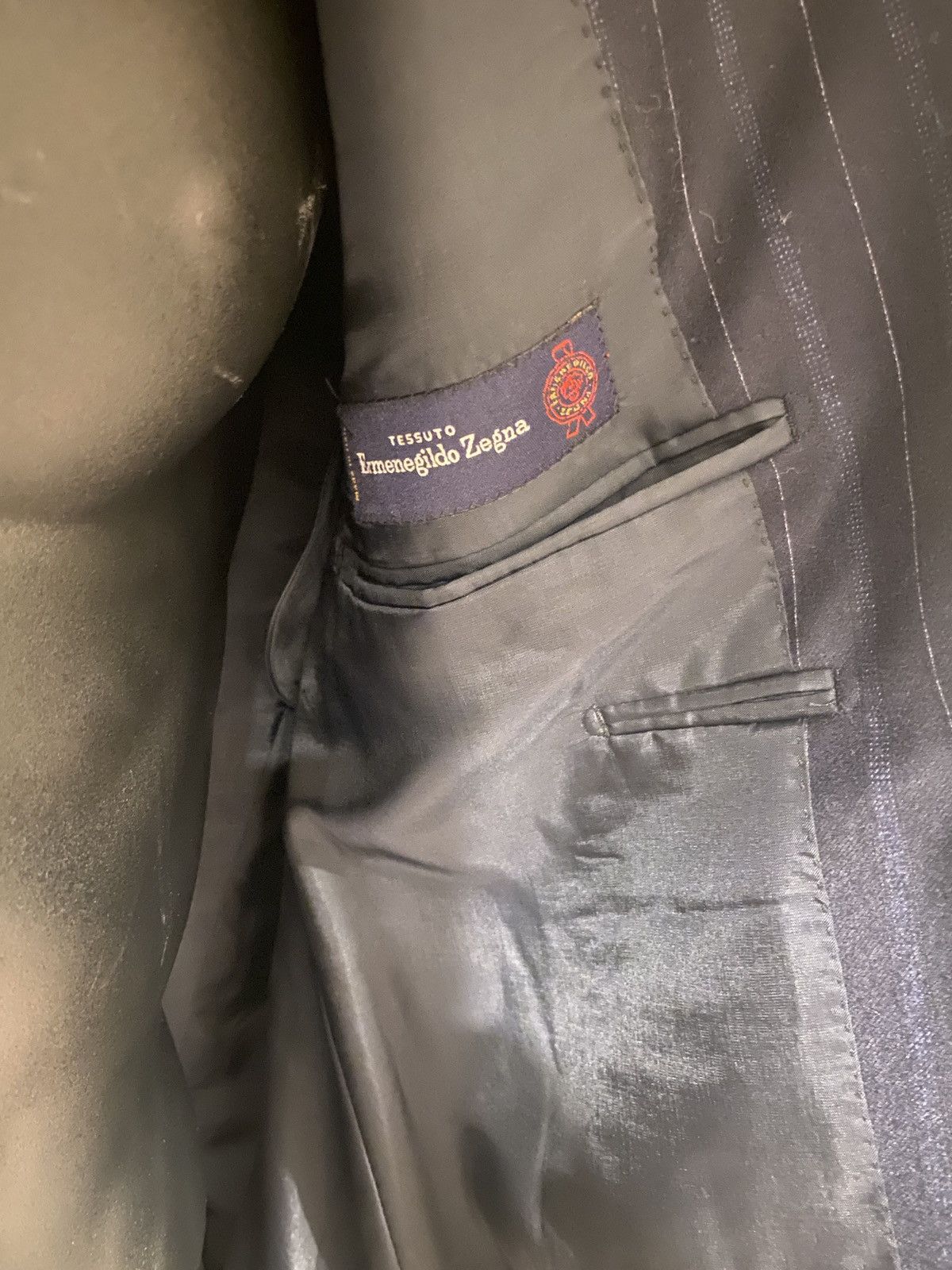 Ermenegildo Zegna Ermenegildo Zegna Navy Pinstripe Suit – Size 44L / 38W Size 44L - 3 Thumbnail