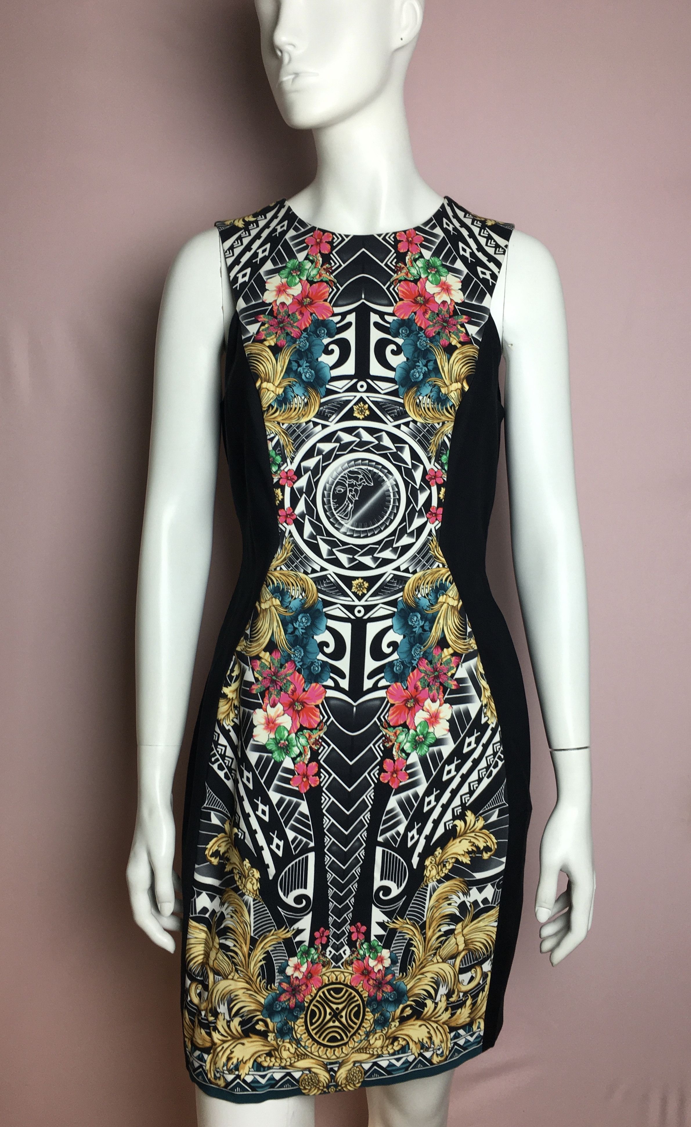 Versace Versace Collection Baroque Aztec Sleeveless Sheath Dress Size L / US 10 / IT 46 - 2 Thumbnail
