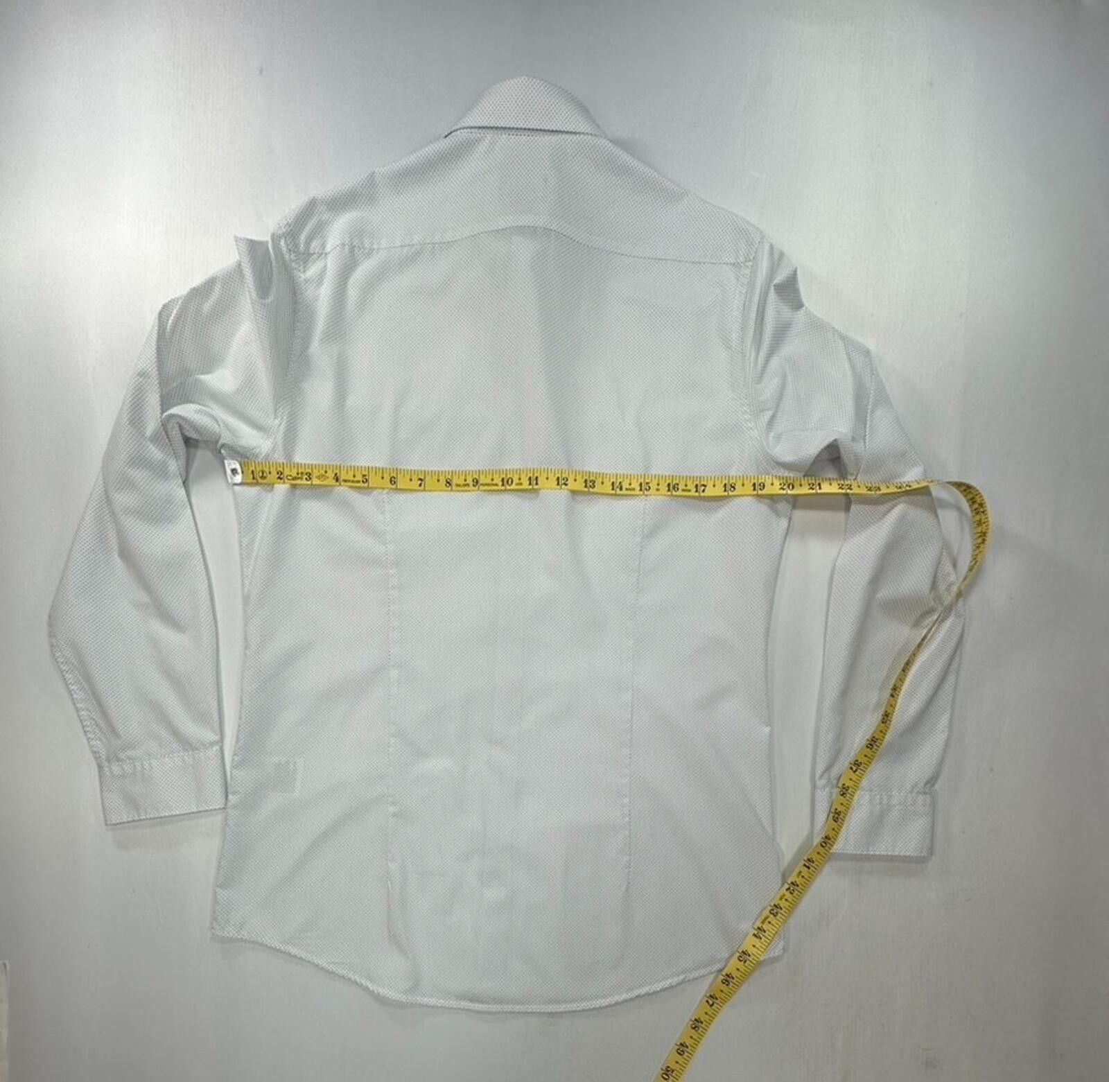 H&M H&M Easy Iron Slim Fit Pinpoint Button-Up White Mens M Size US M / EU 48-50 / 2 - 3 Thumbnail
