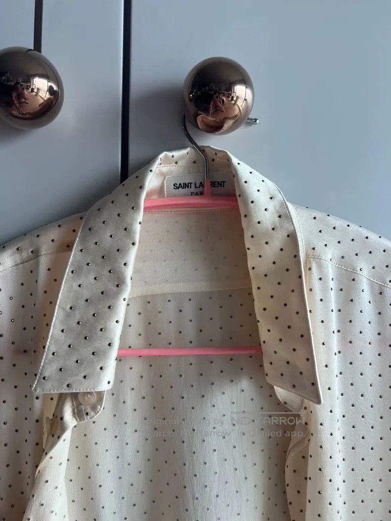 Yves Saint Laurent Saint Laurent Silk Polka Dot Shirt. Size US S / EU 44-46 / 1 - 2 Thumbnail