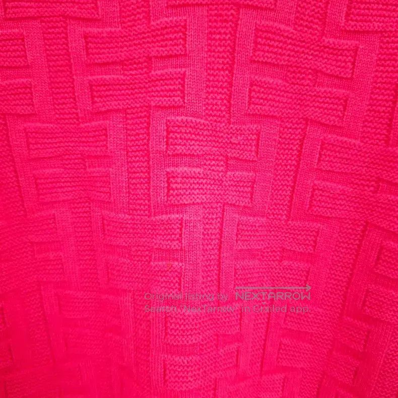 Hermes Hermes Pink Full Print Wool Knit Long Sleeve Size XXS / US 00 / IT 34 - 3 Thumbnail